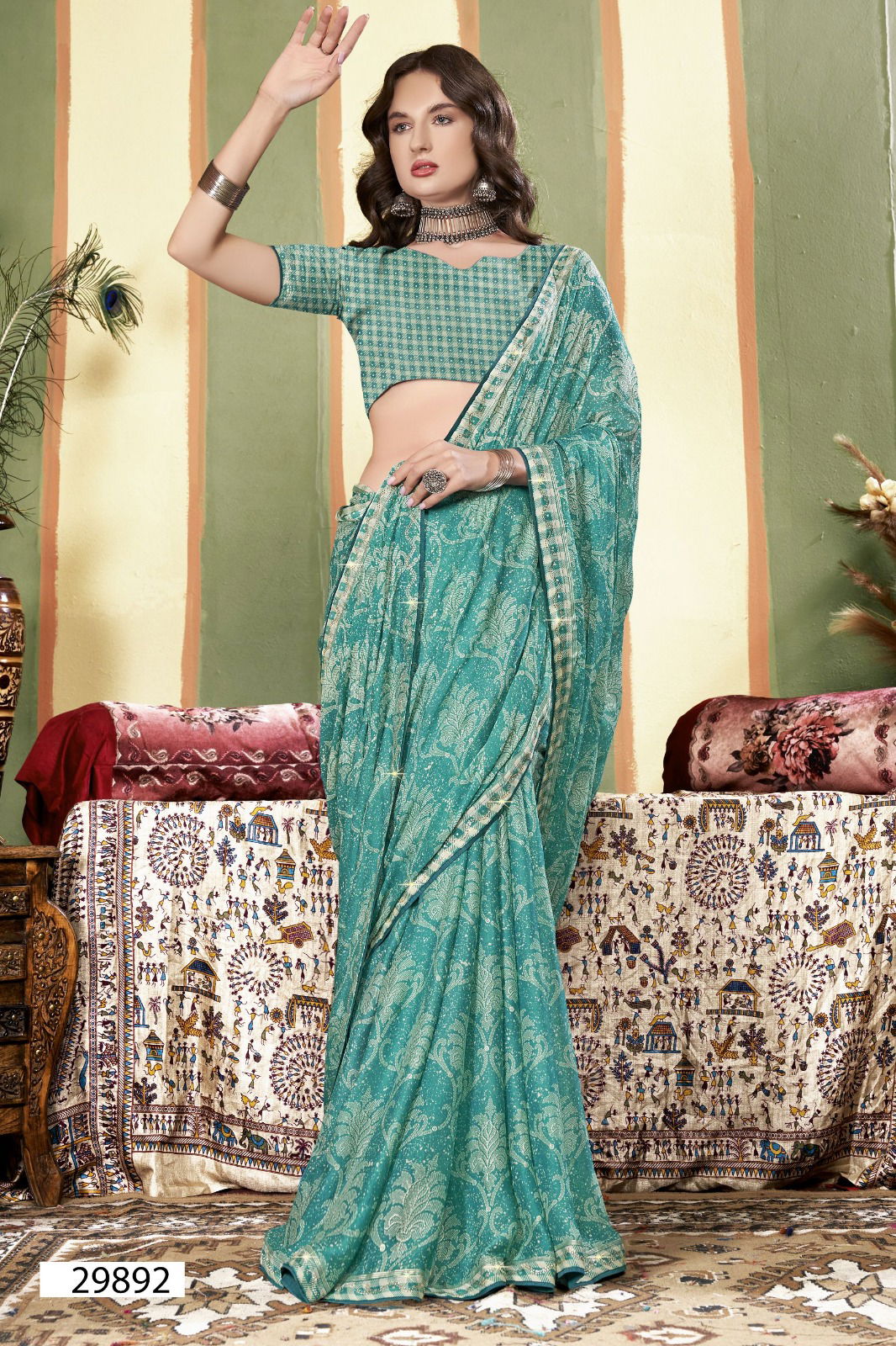 Aaliyah By Vallabhi Georgette Printed Sarees Wholesale Price In Surat